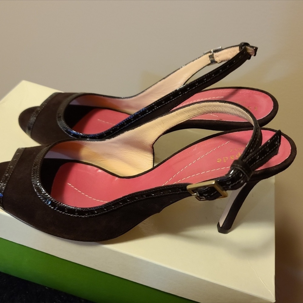 BNIB ♠️kate spade Slingback Peeptoe Heels size 8.5